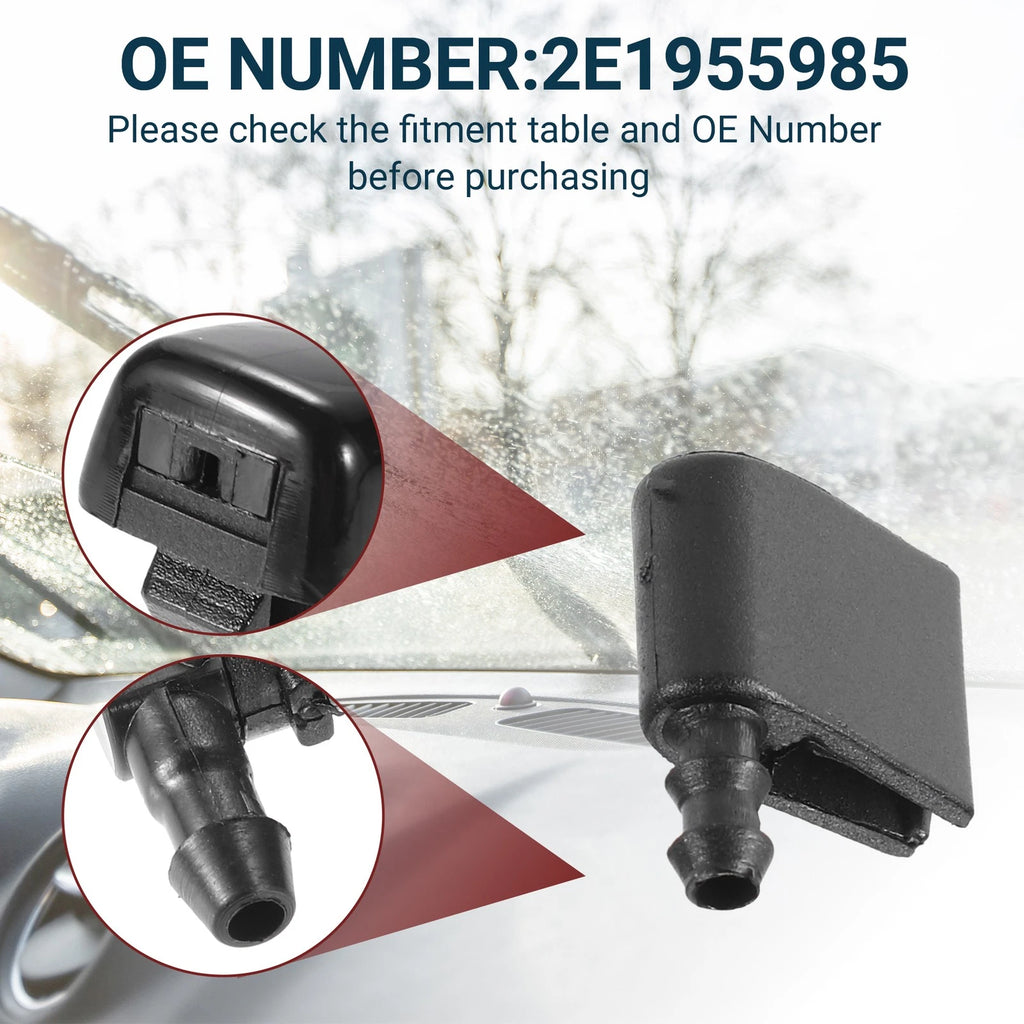 Windshield Washer Nozzle Set for Mercedes-Benz (with Hose & Connectors)