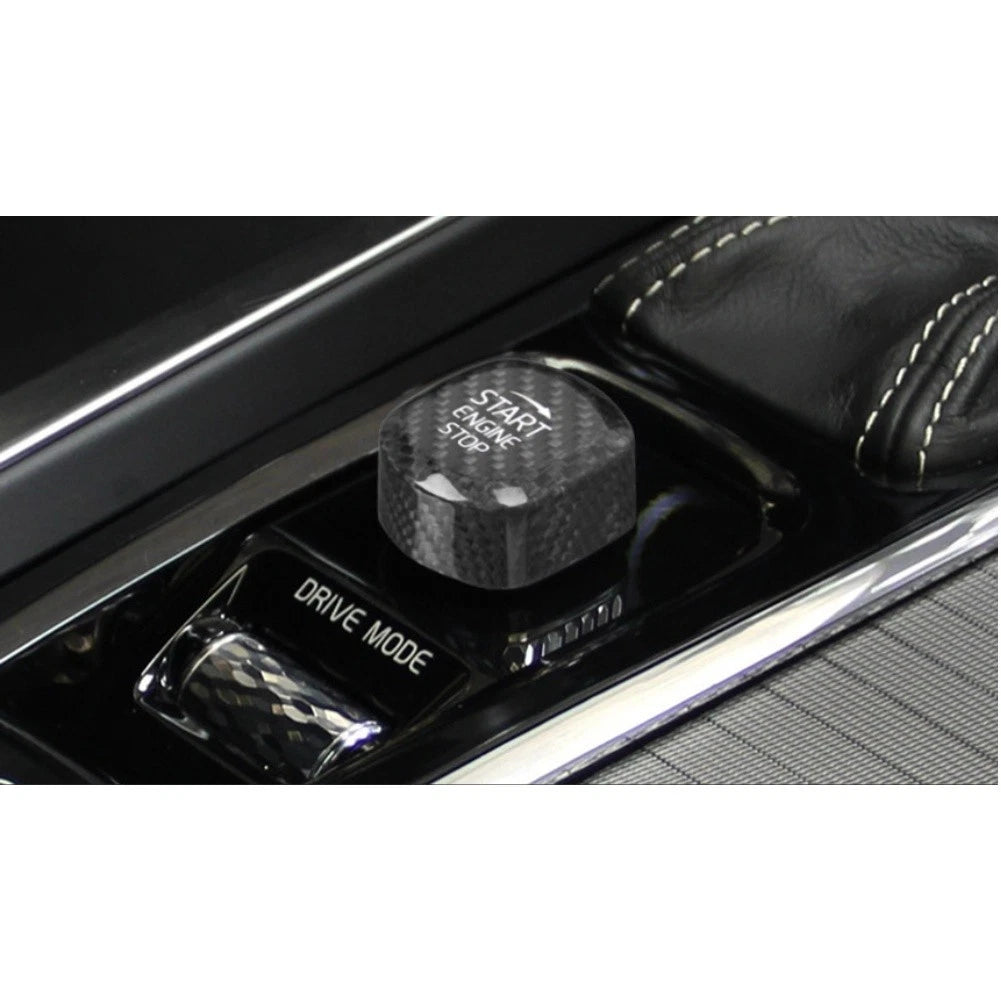 Carbon Fiber Start Button Cover for Volvo XC60 XC90 S60 S90 V90 (2010–2023)