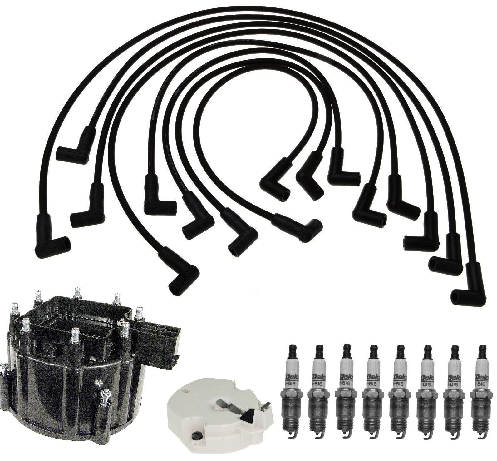 ACDelco Ignition Kit for P20 P25 V8 5.7 (Includes Rotor, Cap, Wires, Plugs)