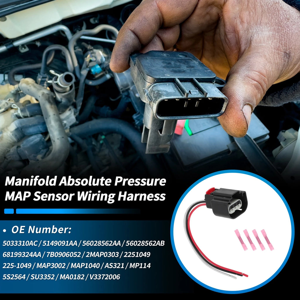 Manifold Pressure Sensor with Connector for Chrysler Dodge (2005–2010)