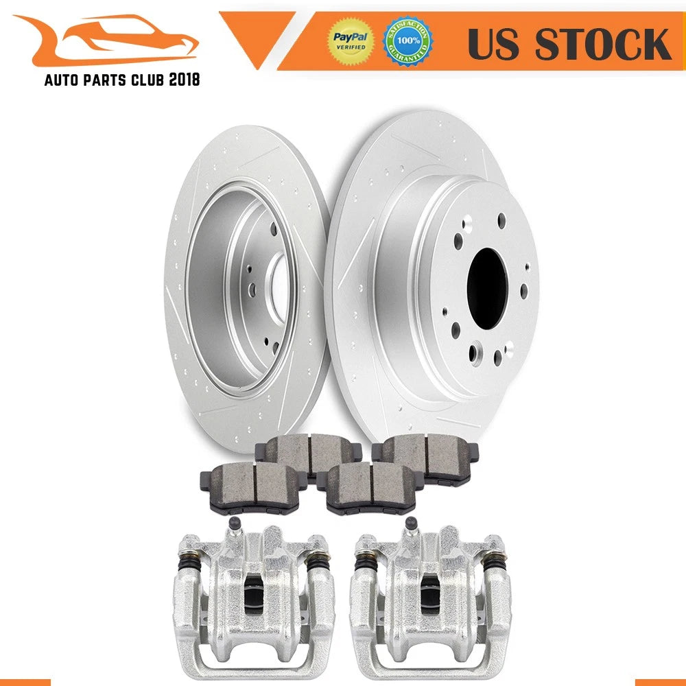 Brake Calipers with Rotors and Ceramic Pads Kit for Honda Element (2003–2011)