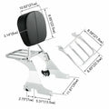 Backrest Sissy Bar & Luggage Rack for Harley Sportster XL883 1200 48 72 (2004–2024)