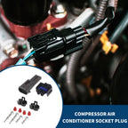2 Pins Compressor Air Conditioner Socket Plug for Buick 