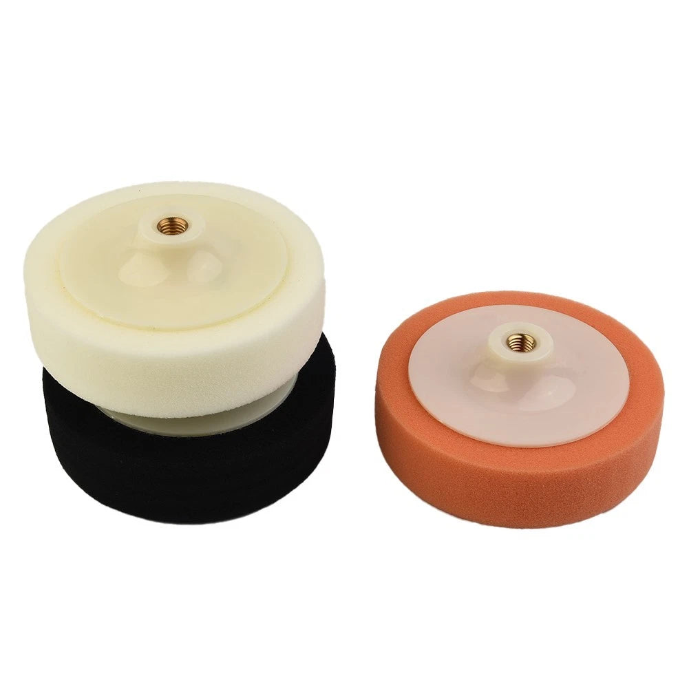 Set of 3 Polishing Sponge Waxing Buffing Pads for Car Polisher Tool