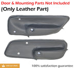 Set of 4 Door Panel Inserts for Jetta (1999–2004) Dark Gray Leather Synthetic