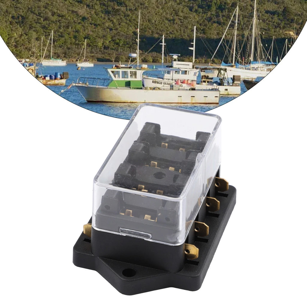 Waterproof Transparent Cover for 4-Way Automotive Fuse Box