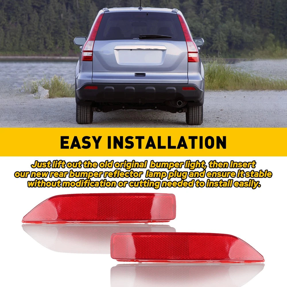 Pair Rear Bumper Reflector Lights for Honda CR-V (2007-2009)