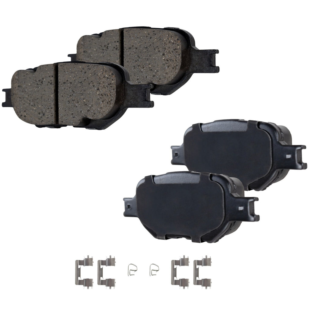 Disc Brake & Pad Kit for Scion tC (2005–2010) Cross-Drilled Slotted