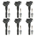 Set of 6 Ignition Coils & NGK Ruthenium HX Spark Plugs for Audi A6 Quattro (1998–2005)