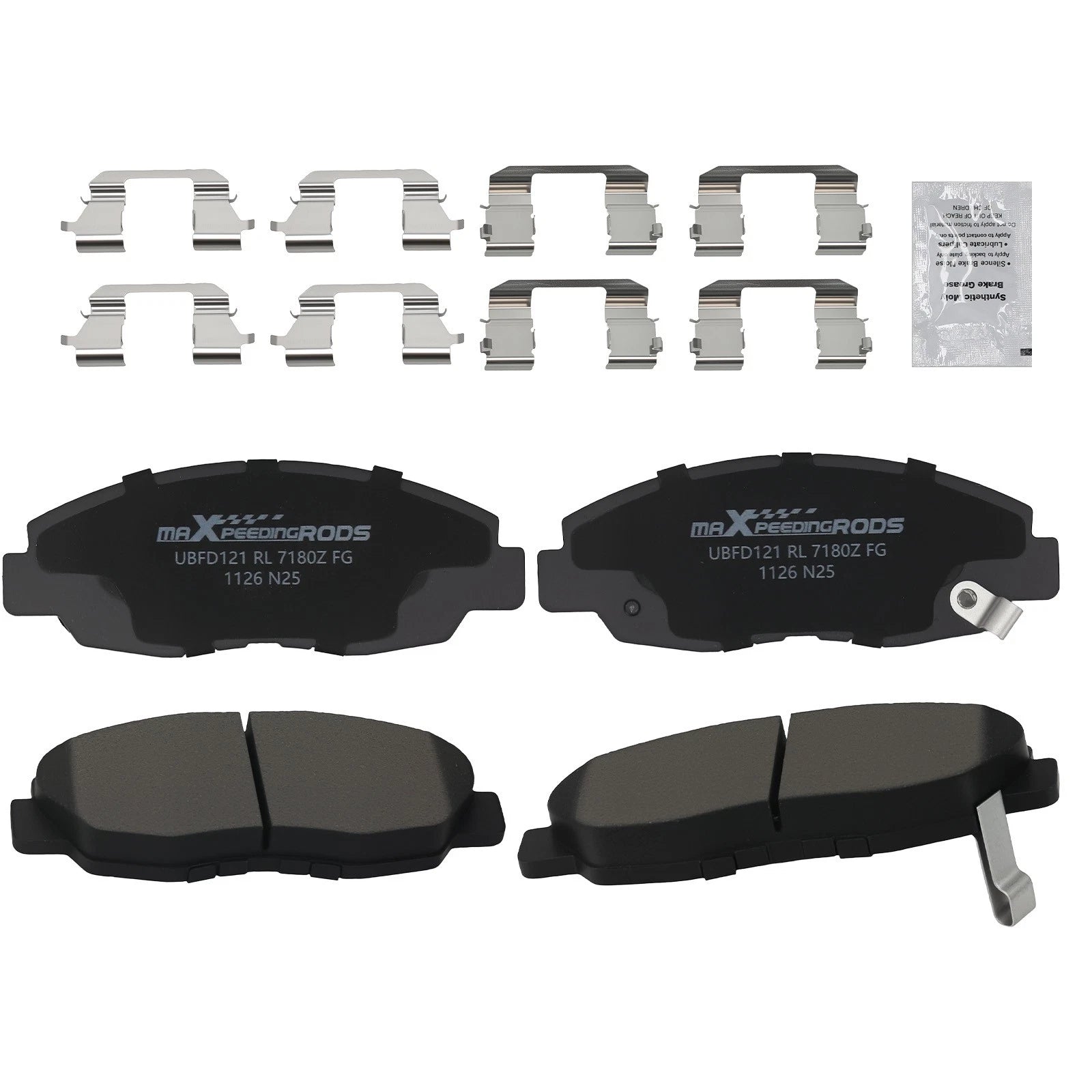 Set of 4 Ceramic Brake Pads for Honda Civic (1996–2011) Accord (1998–2002) D465