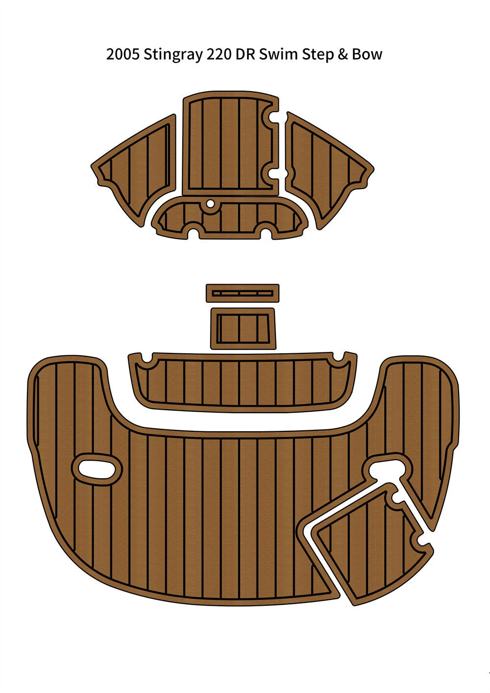 EVA Foam Teak Deck Flooring Mat for Stingray 220 DR (2005)