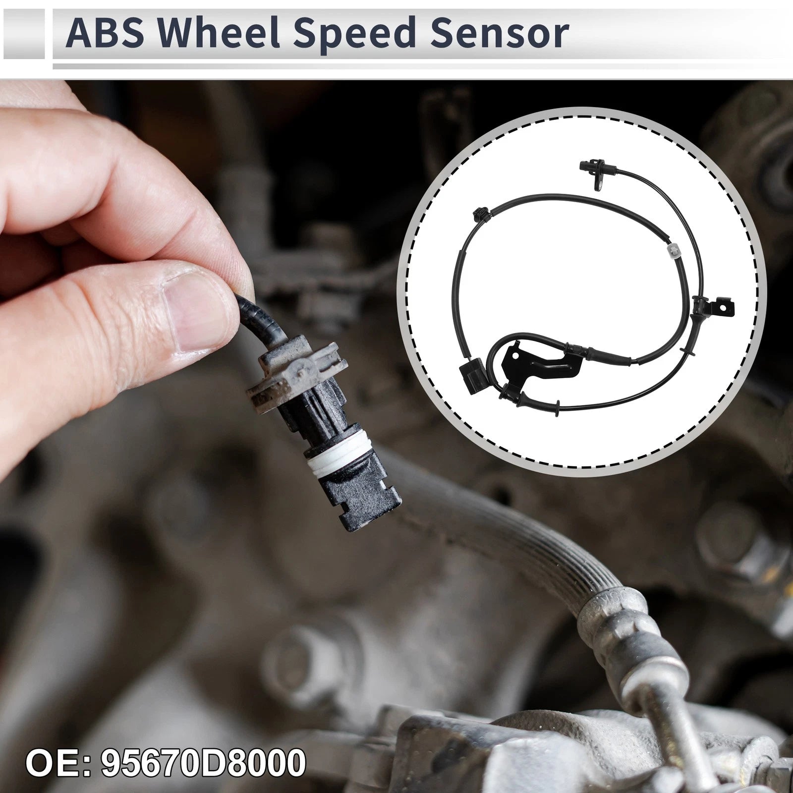 ABS Wheel Speed Sensor No. 95670D8000 for KIA KX3 (2015–2019)