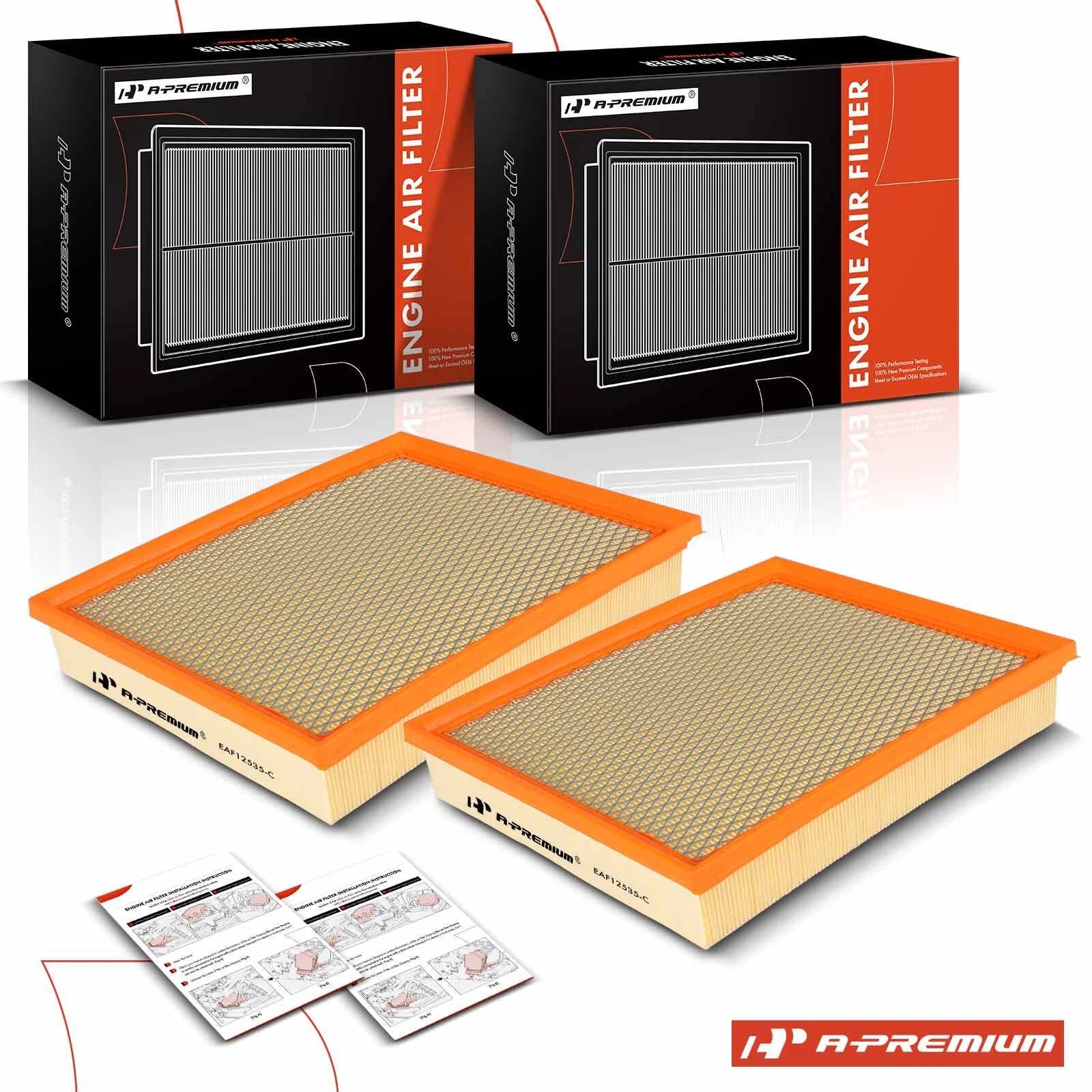 2X Engine Air Filter for Ford Ranger (2019–2023) L4 2.3L