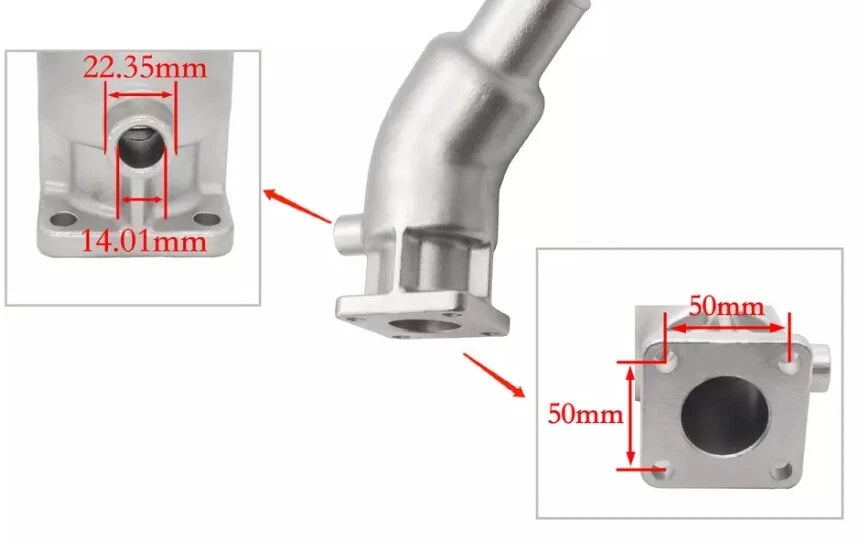 Stainless Steel Exhaust Elbow for Volvo Penta MD2010-2040 D1 D2 (861906, 21190094)