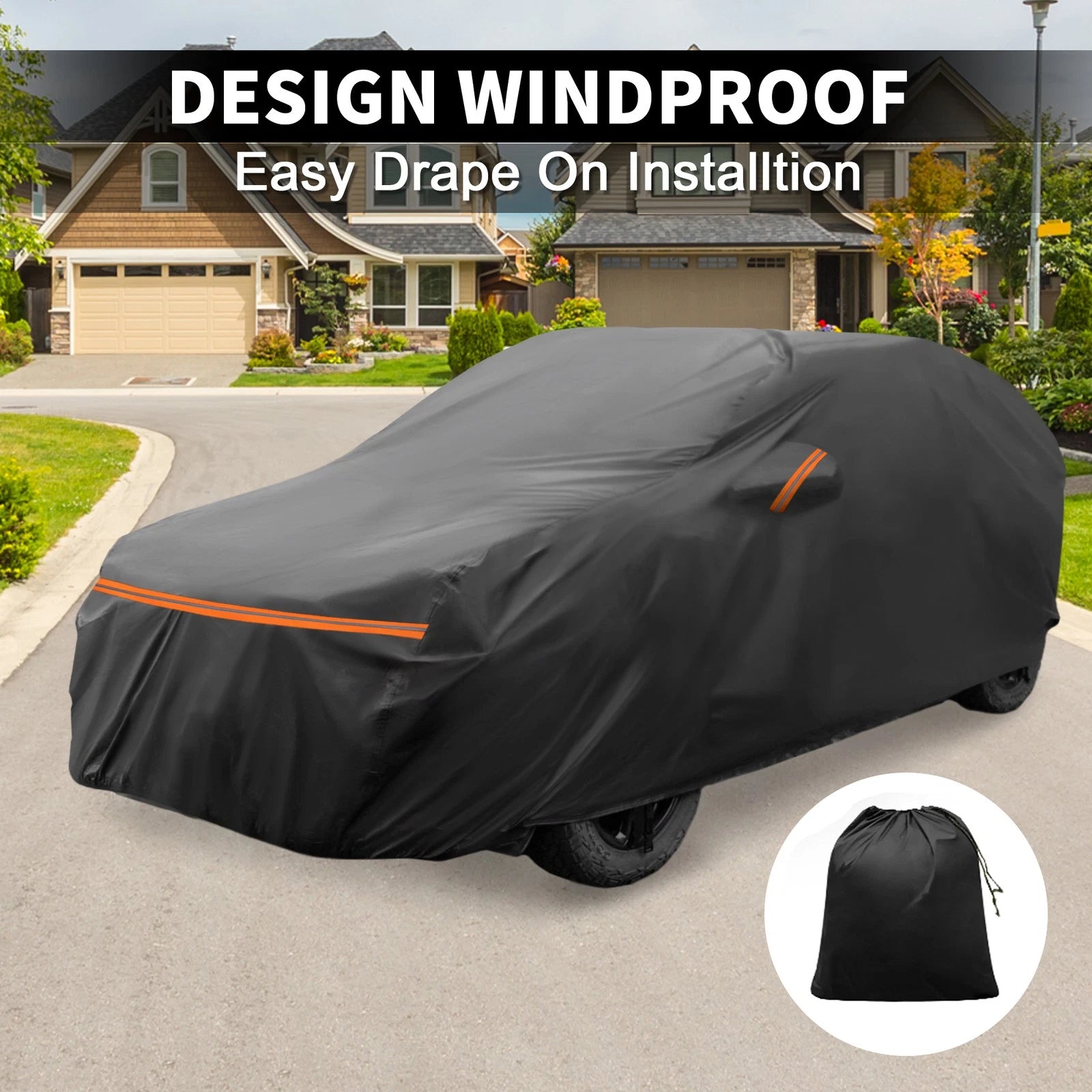 Waterproof Car Cover for Audi Q2 (2009–2024) with Zipper, PEVA Spunlace Cotton