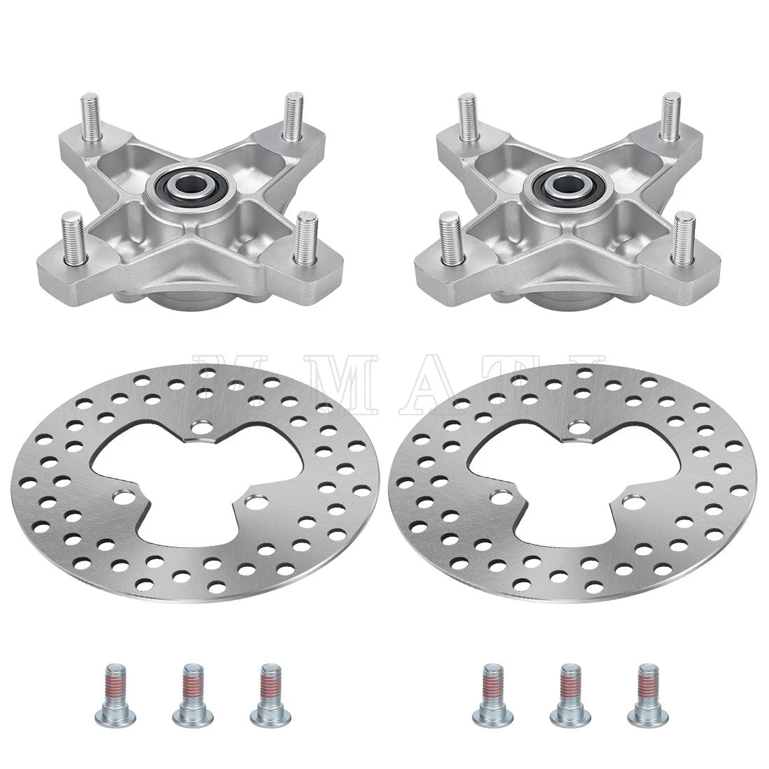 2 Front Wheel Hubs w/Brake Disc for Honda TRX250X TRX400X (2009–2014)
