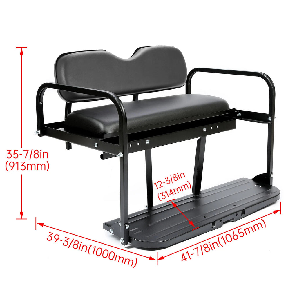 Folding Steel Frame Leather Seat Kit for EZGO Marathon (Pre-1994)