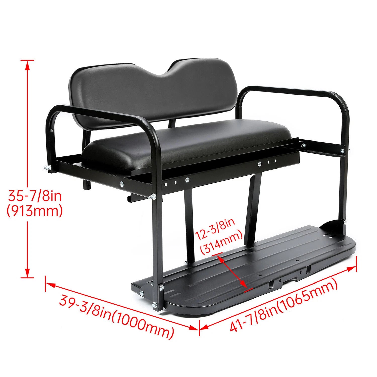 Folding Steel Frame Leather Seat Kit for EZGO Marathon (Pre-1994)