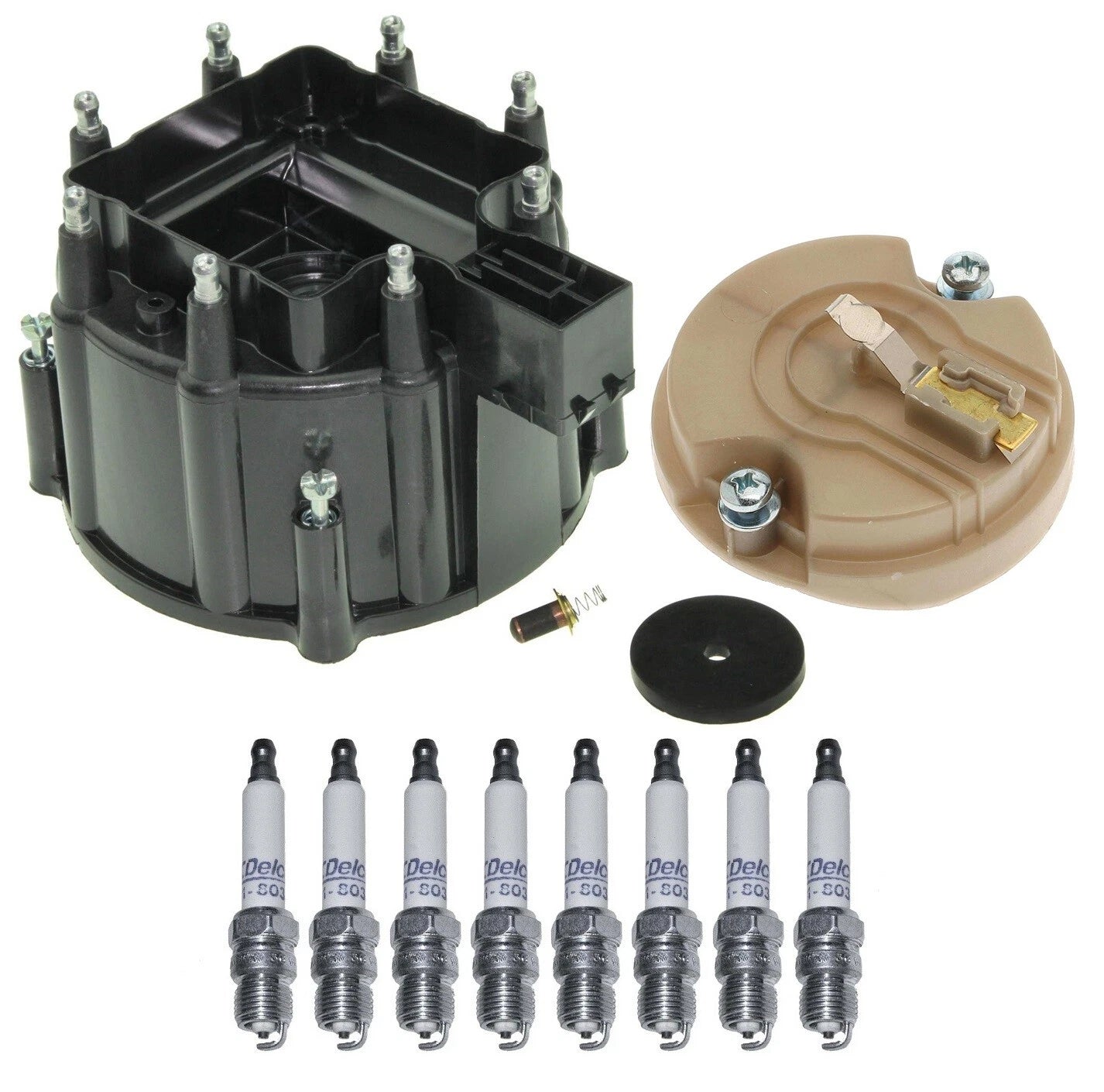 Distributor Rotor Cap & Spark Plugs Kit ACDelco for G10 Van (1971–1996)