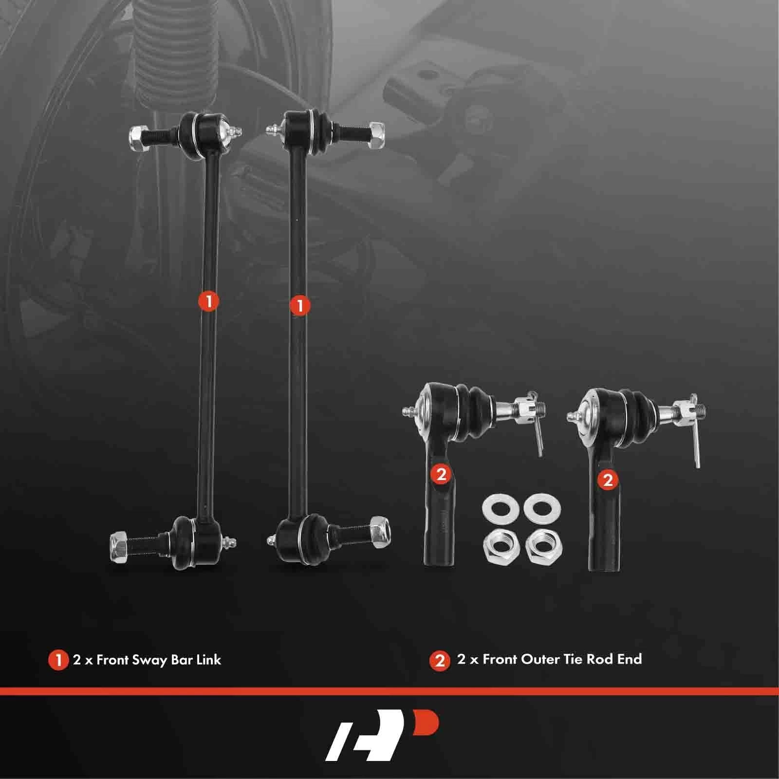 Front Sway Bar End Links and Tie Rod Ends for Chevy Equinox Pontiac (2010–2017)