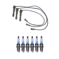 Denso 7mm Wire Set & 6 Iridium Spark Plugs .044 for Hyundai Kia V6