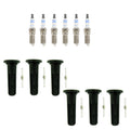 Set of 6 Bosch Platinum Spark Plugs & NGK Coil Boots for 9-7x Ascender Envoy (2005–2009)