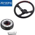 14" Racing Steering Wheel with Quick Release Hub Adapter