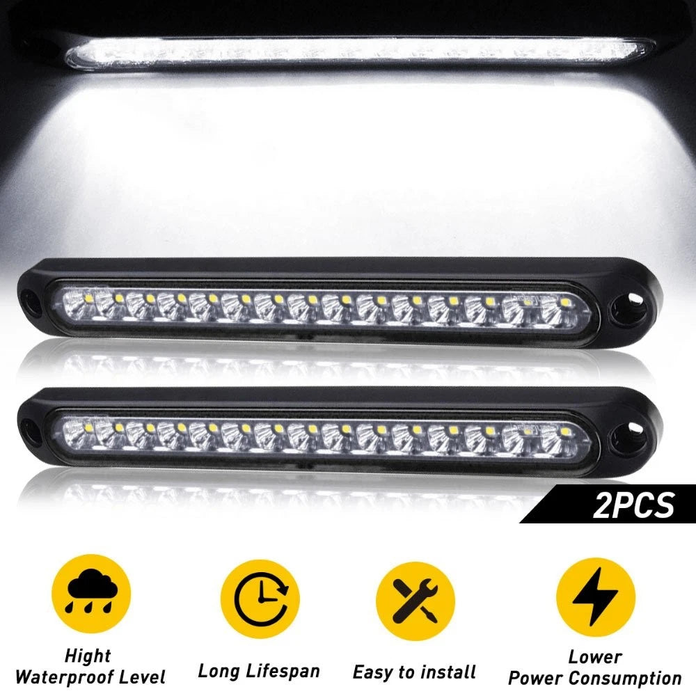 2X 15LED Sealed Reverse Backup Light Bar for Truck Trailer (EXV)