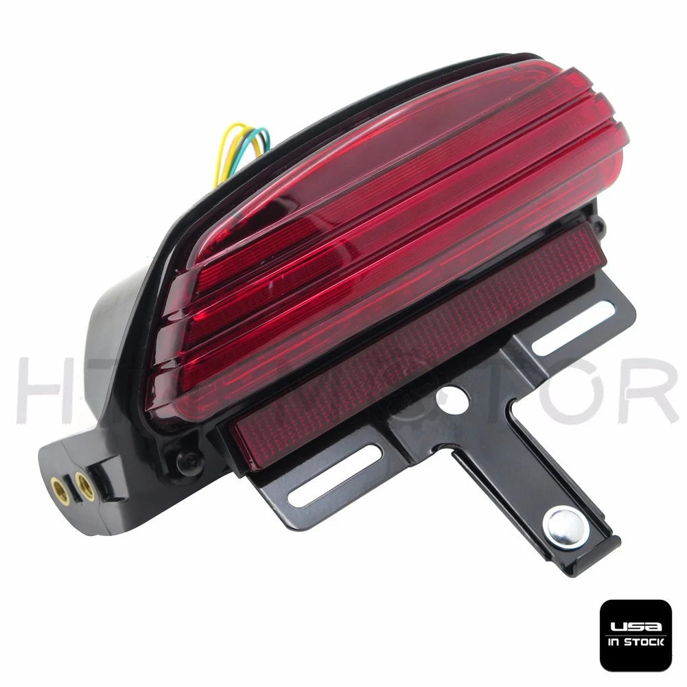 Tri-Bar LED Fender Turn Signal Tail Light Bracket for Harley Softail FXST (2006)