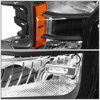 OE Style Black Housing Amber Side Driving Headlight Lamps for Ford F150 (2018–2020)