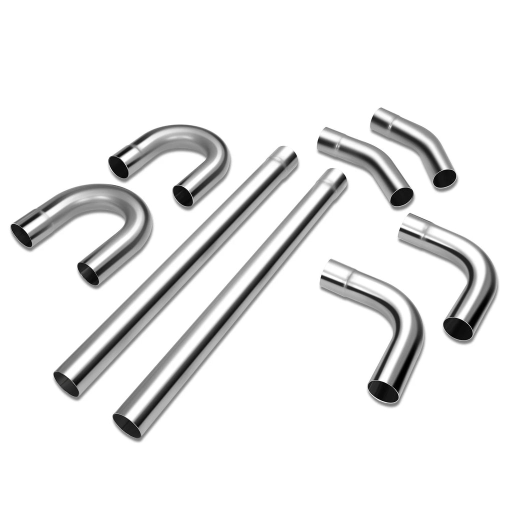 8pcs 3.5" OD 16-Gauge Slip-Fit Exhaust Piping Bends for DIY Projects