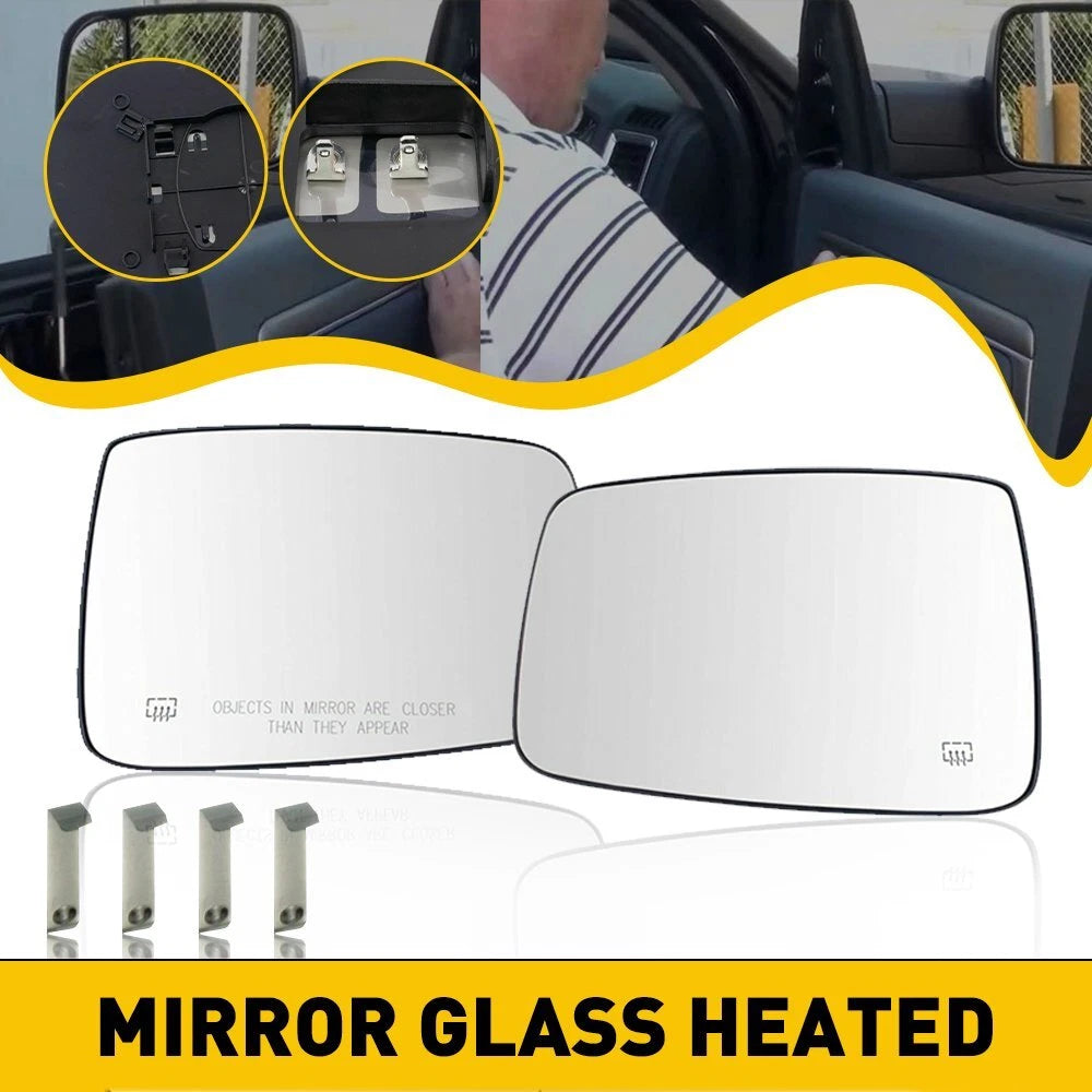 Exterior Mirror Glass Pair for Dodge Ram 1500 2500 (2019–2023)