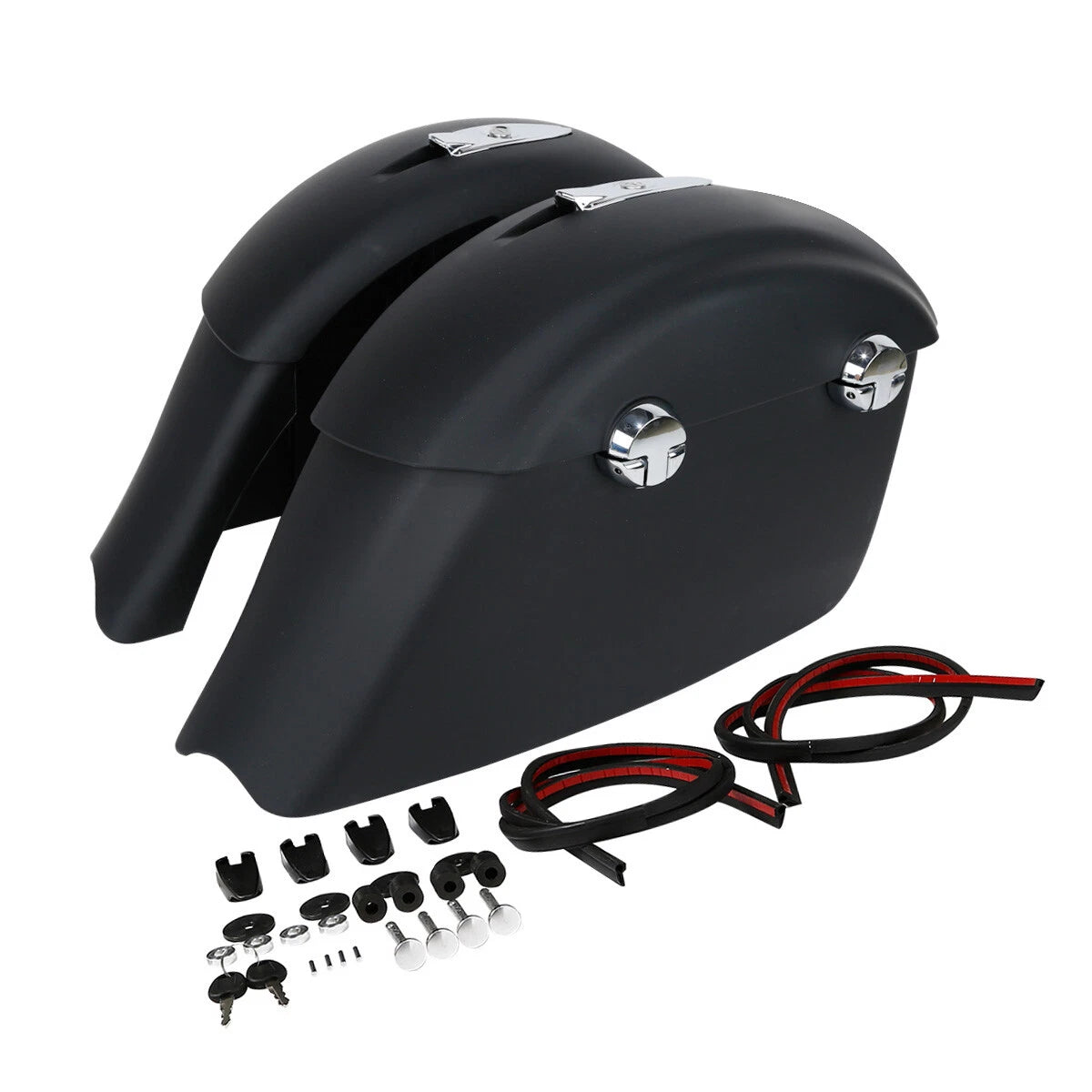 Matte Hard Saddle Bags with Electronic Latch for Indian Chieftain (2016–2018)