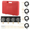 Motorcycle Engine Tuning Tool 4-Carb Synchronizer Kit with Universal Fittings