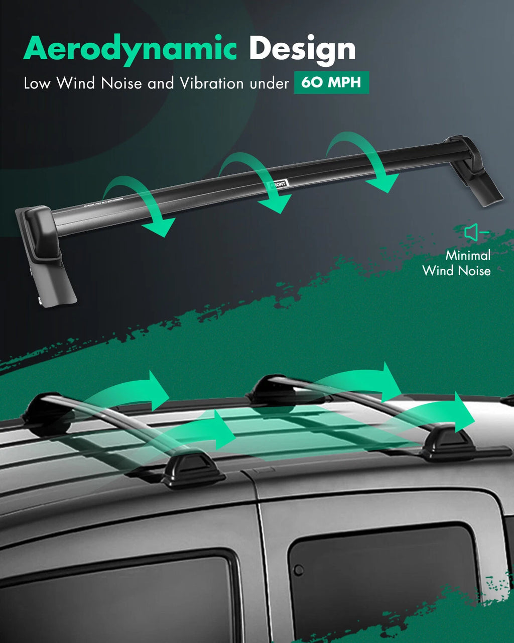 2X Roof Rack Cross Bars for Honda Element (2003–2011)
