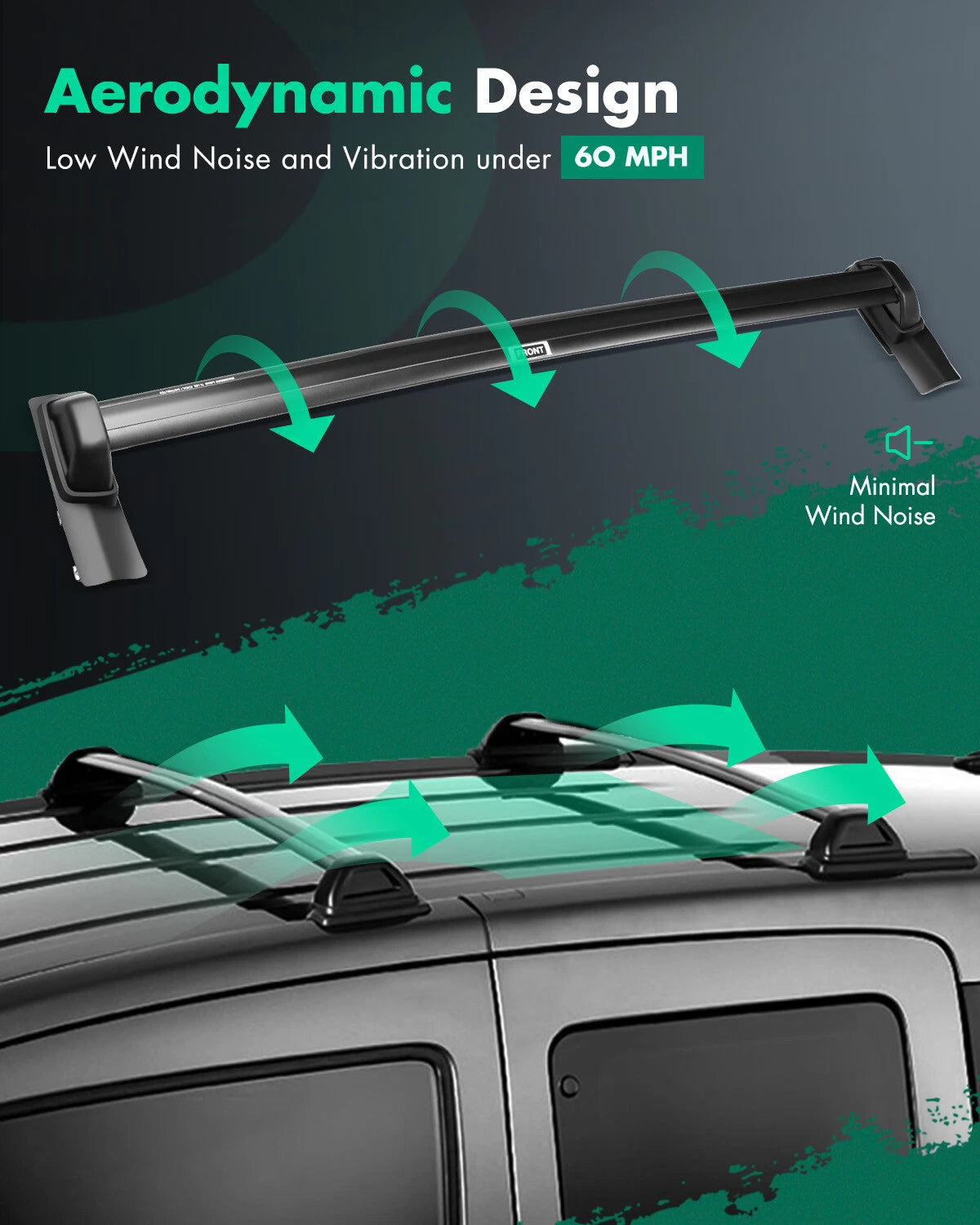 2X Roof Rack Cross Bars for Honda Element (2003–2011)