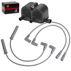 Dual-Fire Ignition Coil & Spark Plug Wire Cap for Sportster 883 1200 (1998–2003)