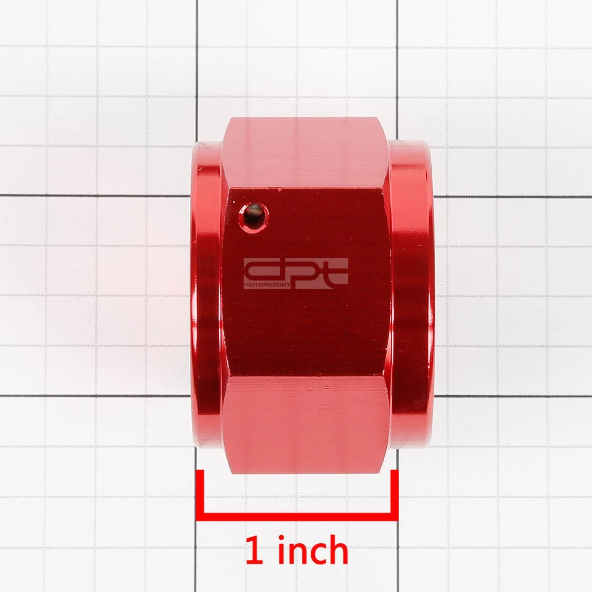 16-AN Red Anodized Aluminum Hex Head Female Flare End Cap/Nut Fitting
