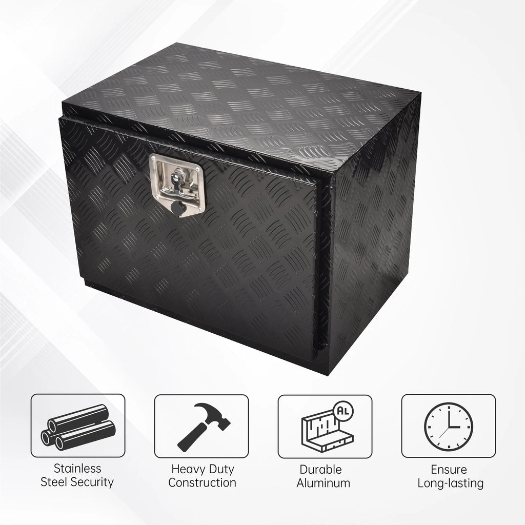 Black Aluminum Tool Box for Pickup Truck (24"X18"X17")