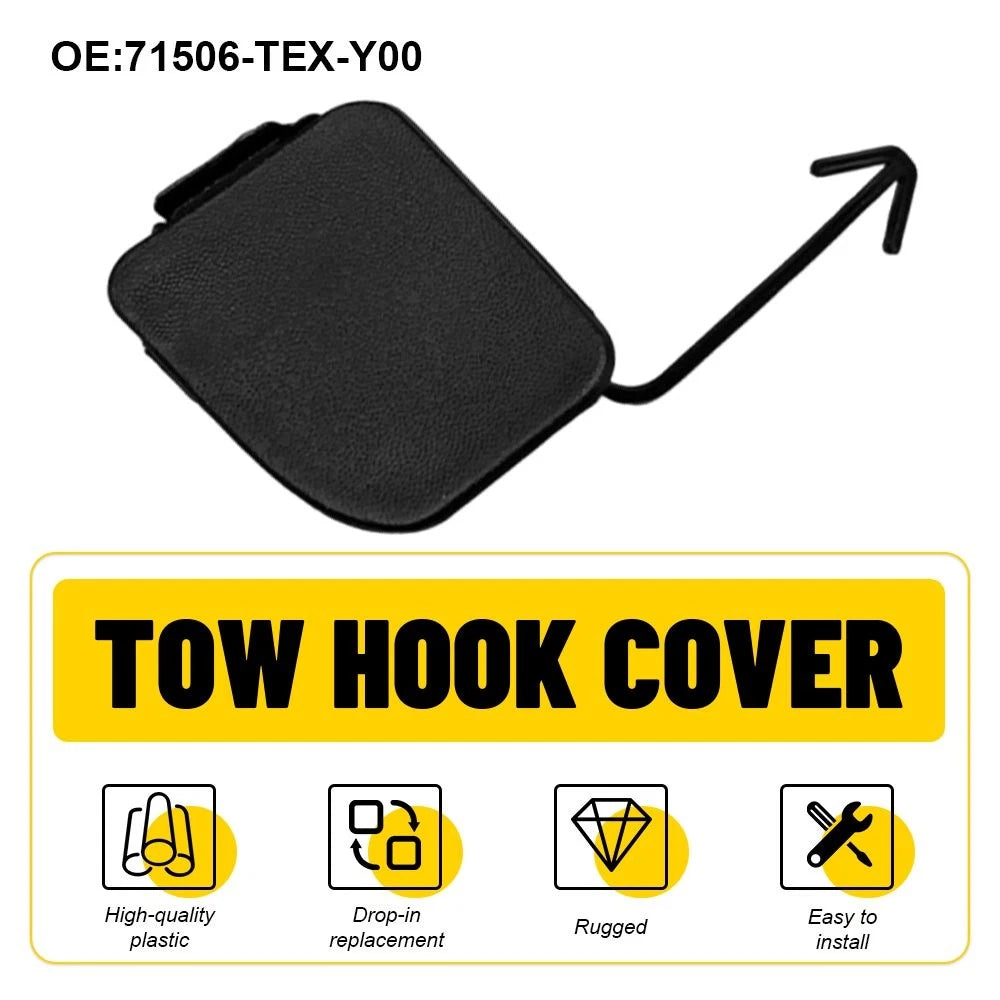 Tow Hook Cover Cap for Honda Civic (2016–2021) - Black, Genuine