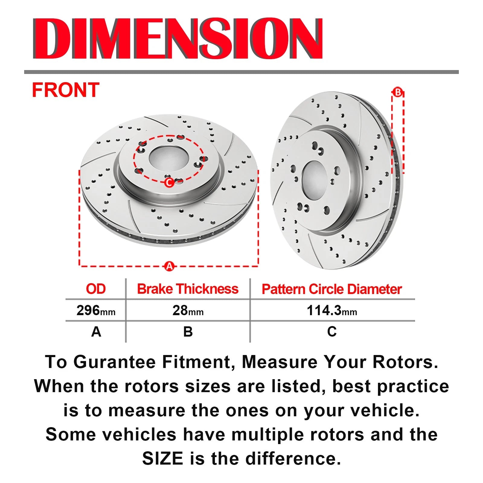 Front Brake Rotors & Ceramic Pads for Honda CR-V (2007-2016)