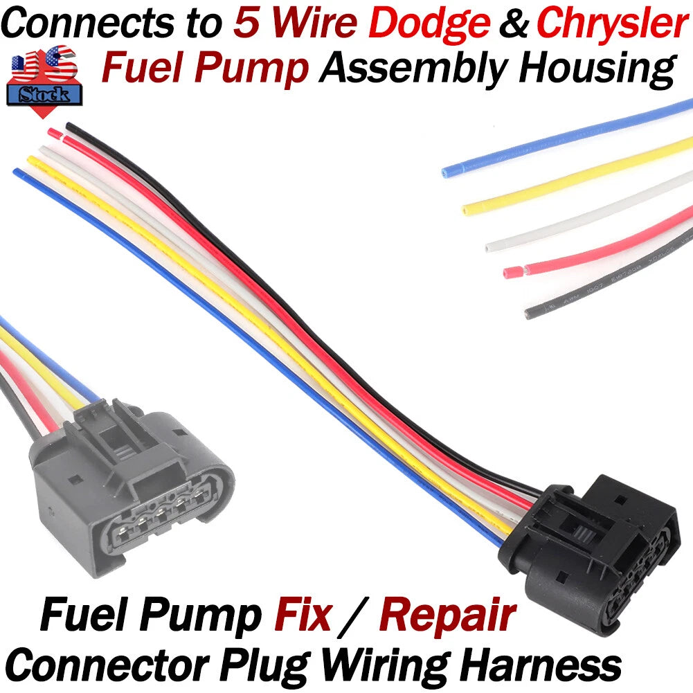 5 Wire Fuel Pump Housing Repair Connector for Charger Challenger (2005–Present)