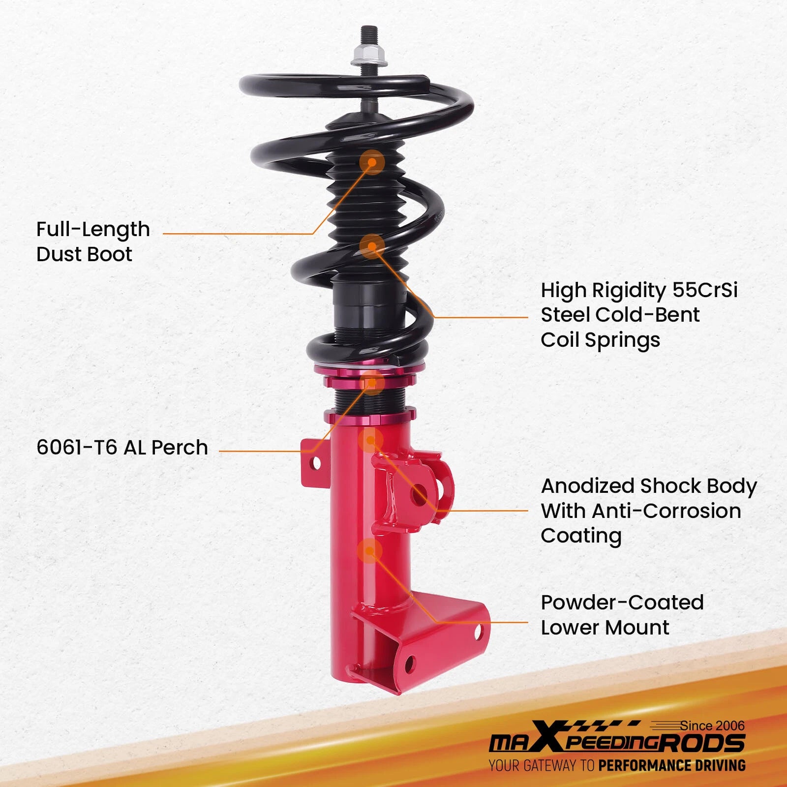 Coilover Suspension Kit for Benz C-Class W203 (2000-2008)