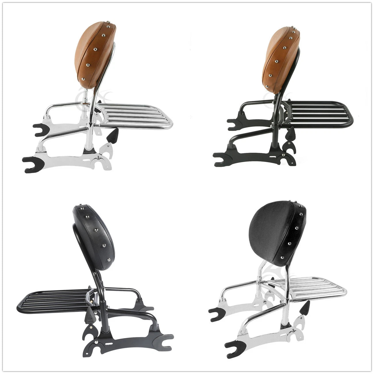 Sissy Bar Backrest Pad Luggage Rack for Indian Chief Classic Vintage (2014–2018)