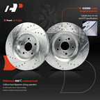 Front Drilled Brake Rotor and Ceramic Pads for Toyota Camry (2018–2020)