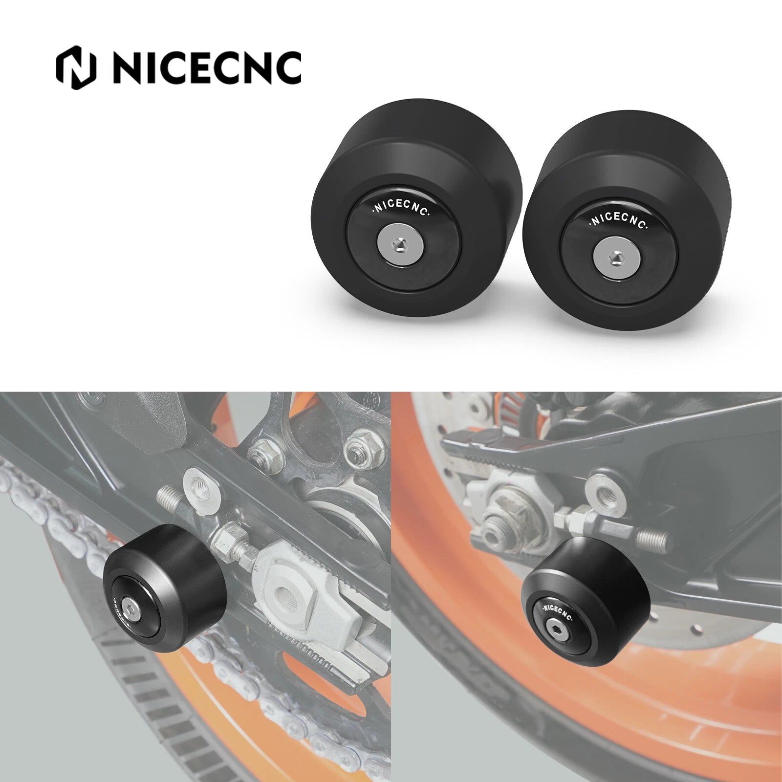 Rear Swingarm Spool Slider for KTM 125/250 Duke RC 125 (2022–2024)
