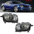 Pair of Halogen Headlights for Chevy Camaro (2010–2013) Black Housing