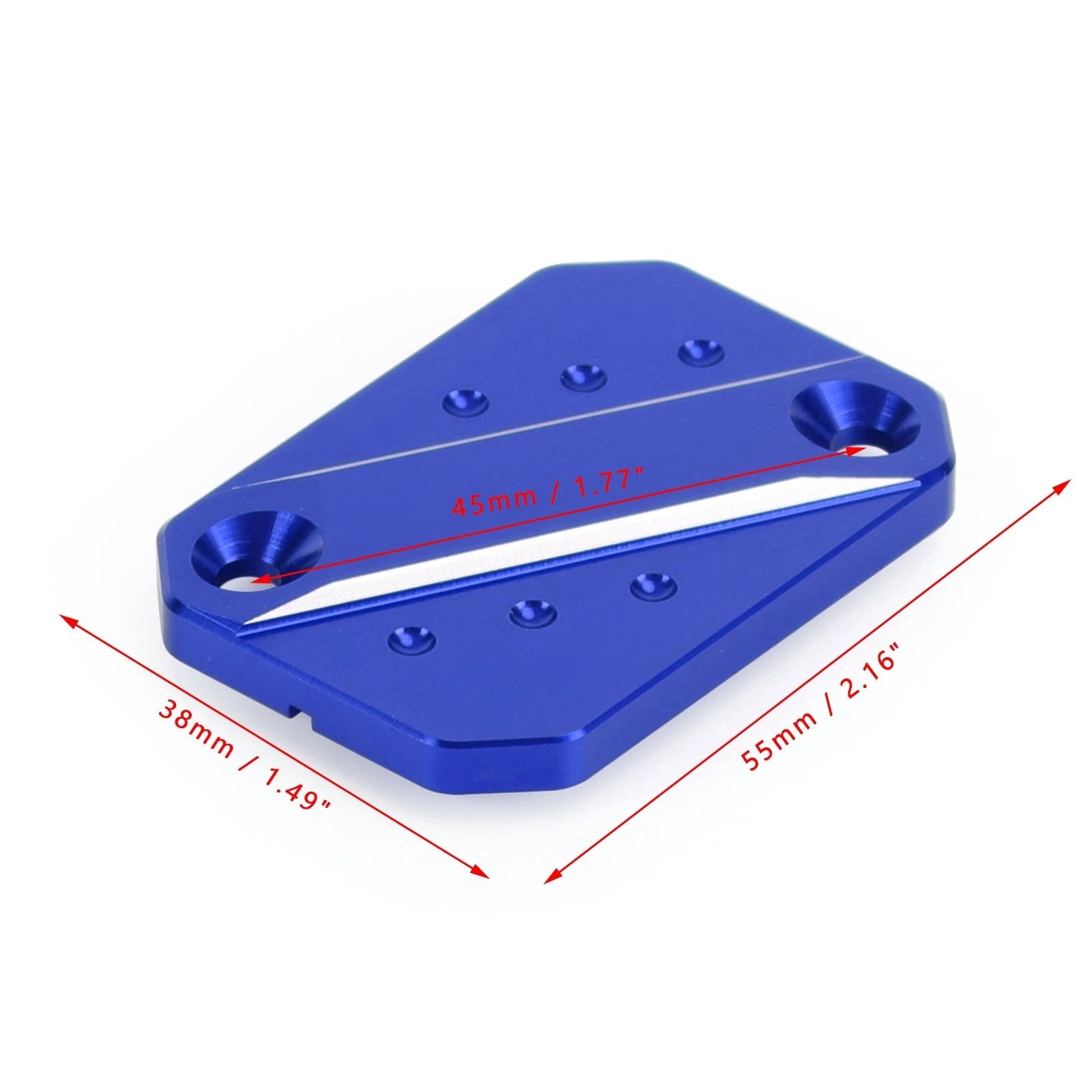 CNC Front Brake Fluid Reservoir Cover Blue for Piaggio MP3 300 400 500 (2015–2021)
