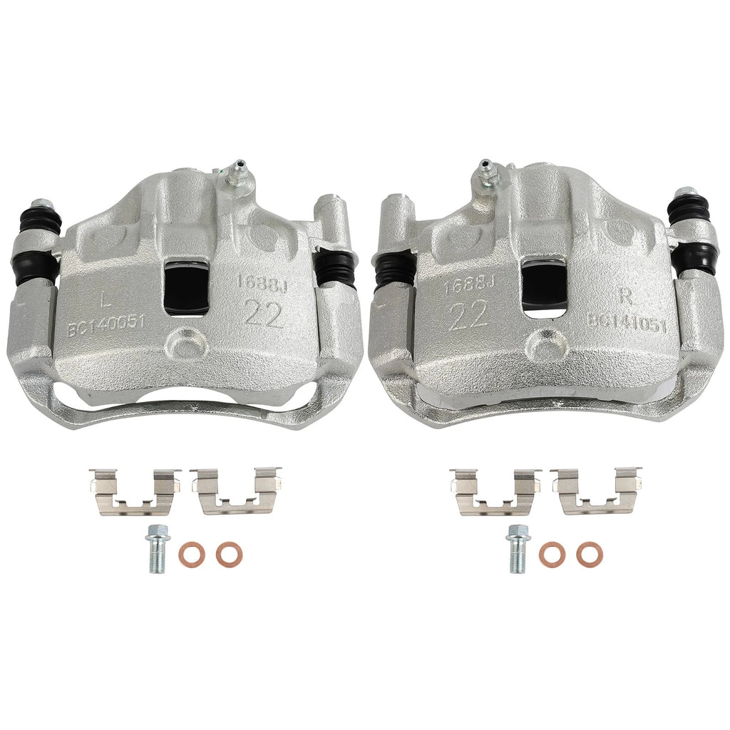 Set of 2 Front Brake Calipers for Hyundai Accent, Excel