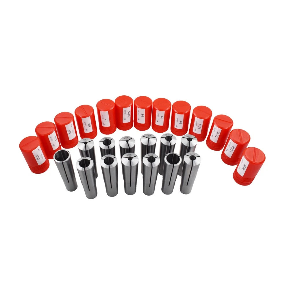 Set of 13 Morse Taper Collets 1/8" - 1" 4MT for Precision Machining